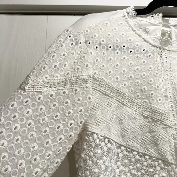 Anthropologie x James Coviello Burnham Lace Top M Cottagecore Boho Festival - Picture 10 of 15